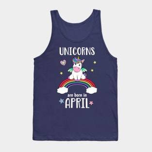 April Birthday Unicorn Tank Top